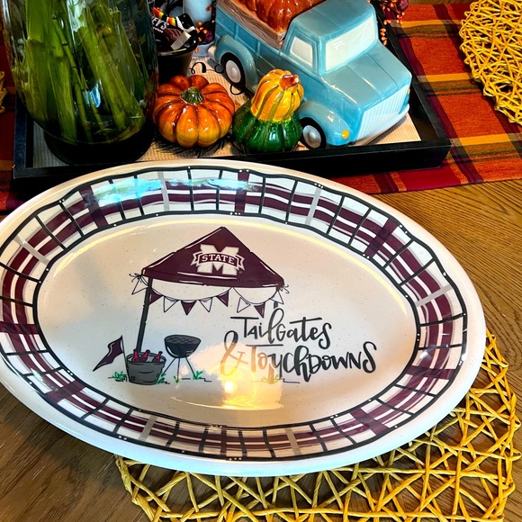 NEW Magnolia Lane Ole Miss Melamine Tailgate Platter - Picture 1 of 6